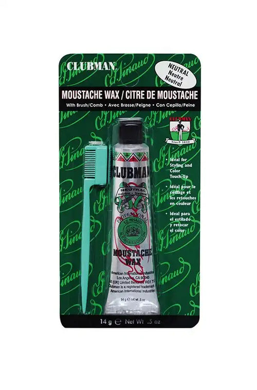 Clubman Moustache Wax Hang Pack Neutral 14g